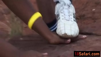African babe takes two cocks outdoors in threesome-edit-ass-45