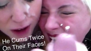 They Made Me Cum Twice! 2 Facials From Sloppy Double Blowjob