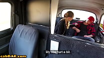 Amateur teen taxi driver pussyfucked by perv client